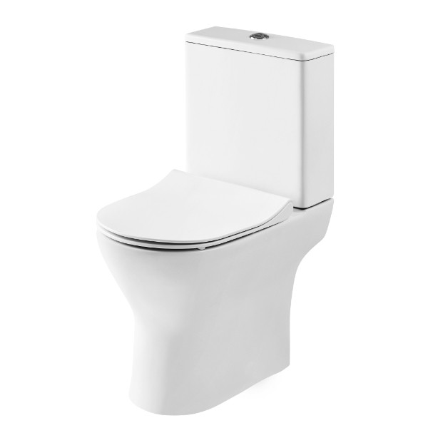 FRESSSH RIVA R/LESS COMPACT TOILET 2 GO PK W/ SOFT CLOSE SEAT