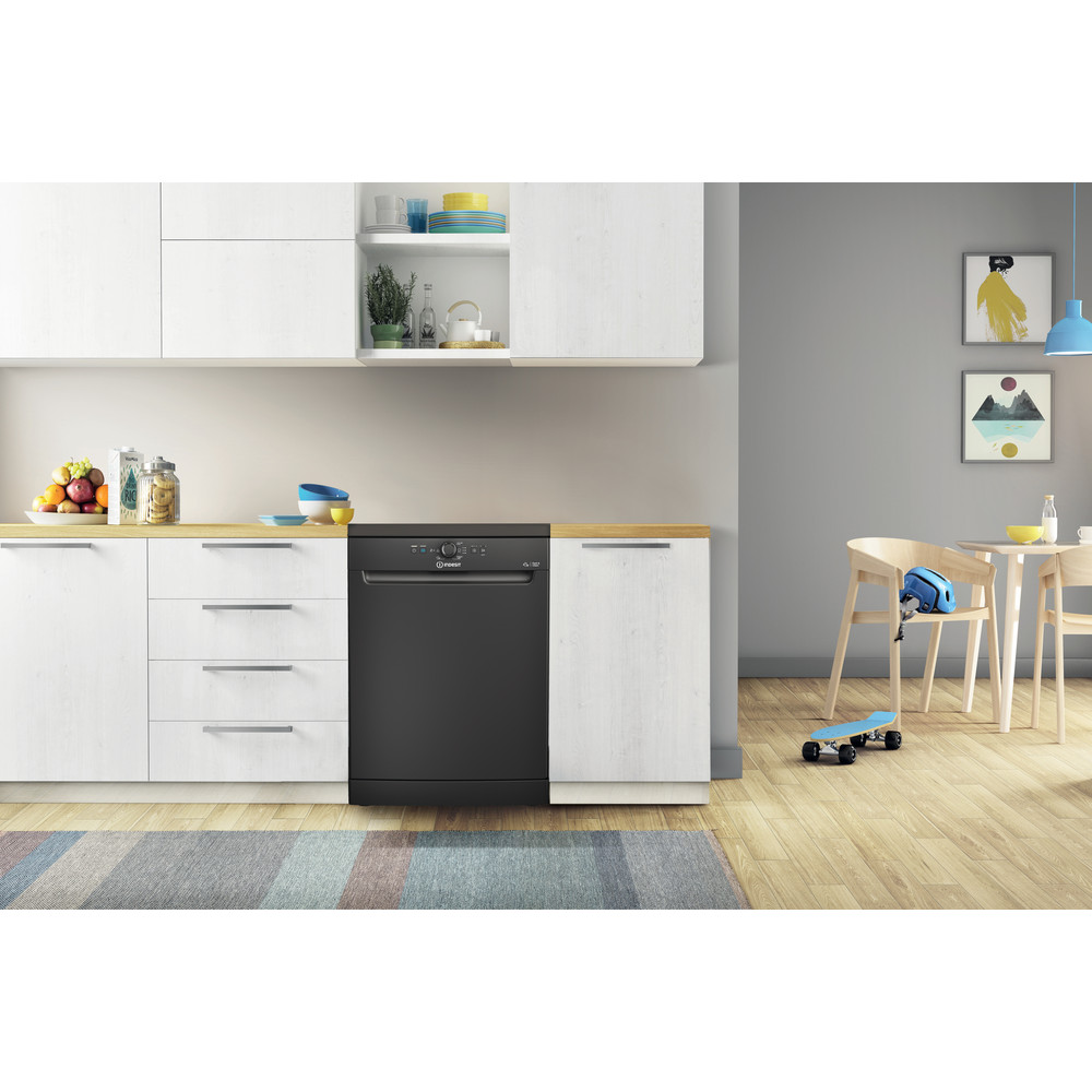 Indesit Ecotime 13 Place Settings Dishwasher - Black DFE1B19B